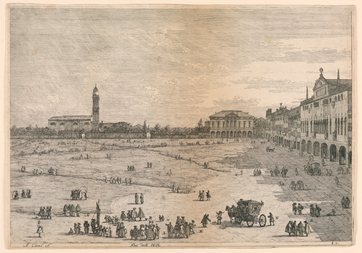 Prà della Valle (Prato della Valle, Padova), az Egyéb nézetek más helyekről alkotó: Canaletto