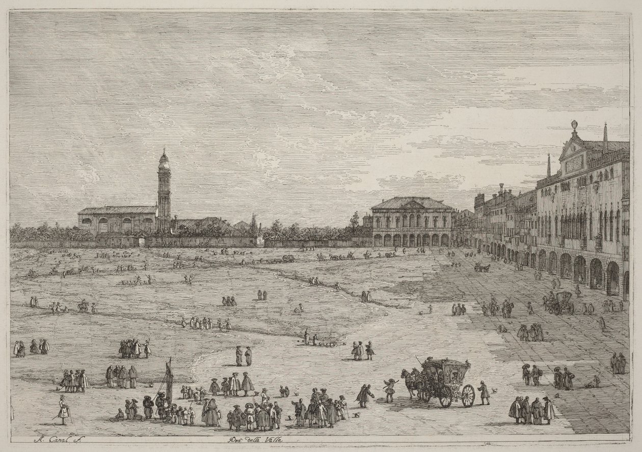 Prato della Valle alkotó: Canaletto