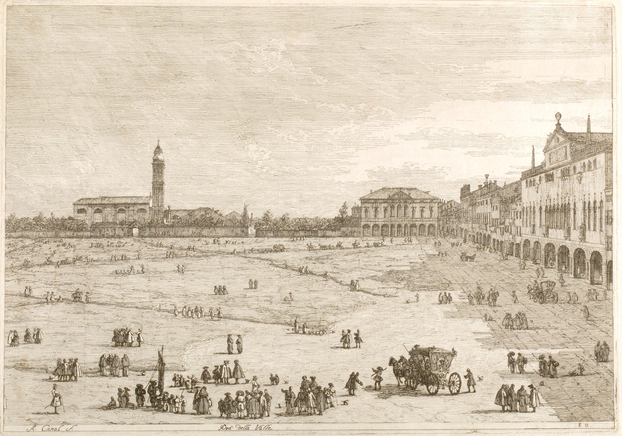 Prà della Valle, a „Vedute” sorozatból alkotó: Canaletto