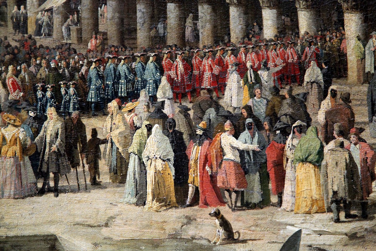 „A francia nagykövet fogadása Velencében”, 1726-1727 alkotó: Canaletto