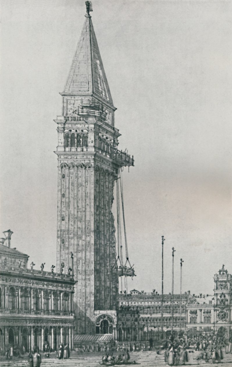 A Campanile javítása, 1746-1756, 1925. alkotó: Giovanni Antonio Canal