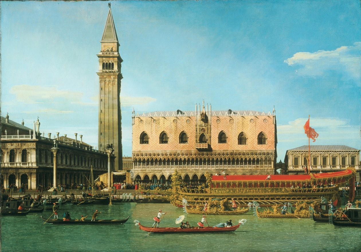 A Bucintoro a Molinónál a mennybemenetel napján alkotó: Canaletto