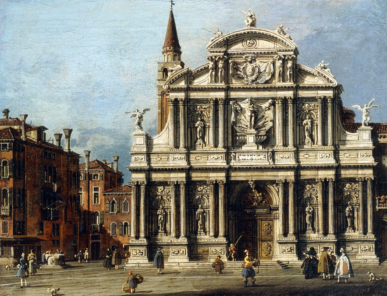 A Santo Maria Zobenigo templom és Campo, Velence, alkotó: Giovanni Antonio Canal