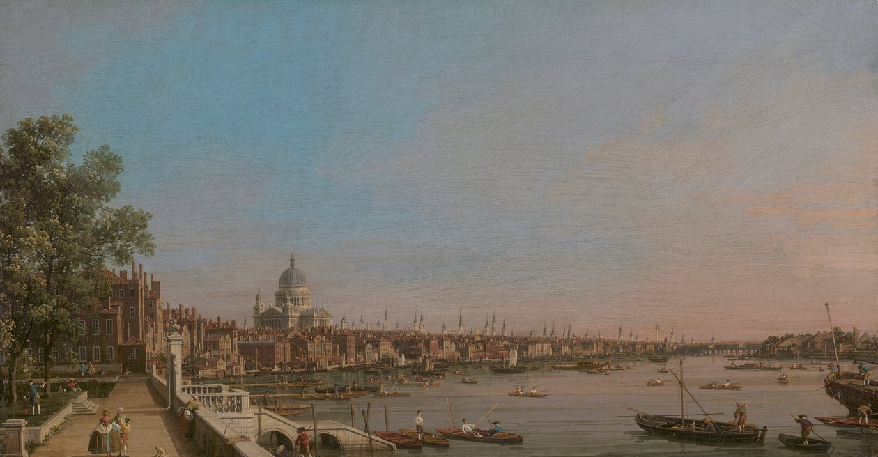 A város a Somerset House teraszának közeléből alkotó: Canaletto