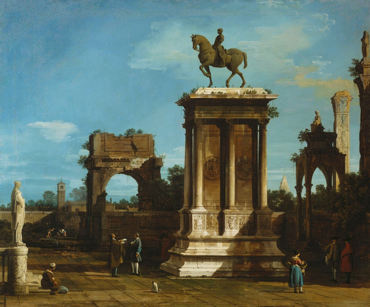 A Colleoni-emlékmű Caprice környezetben alkotó: Canaletto