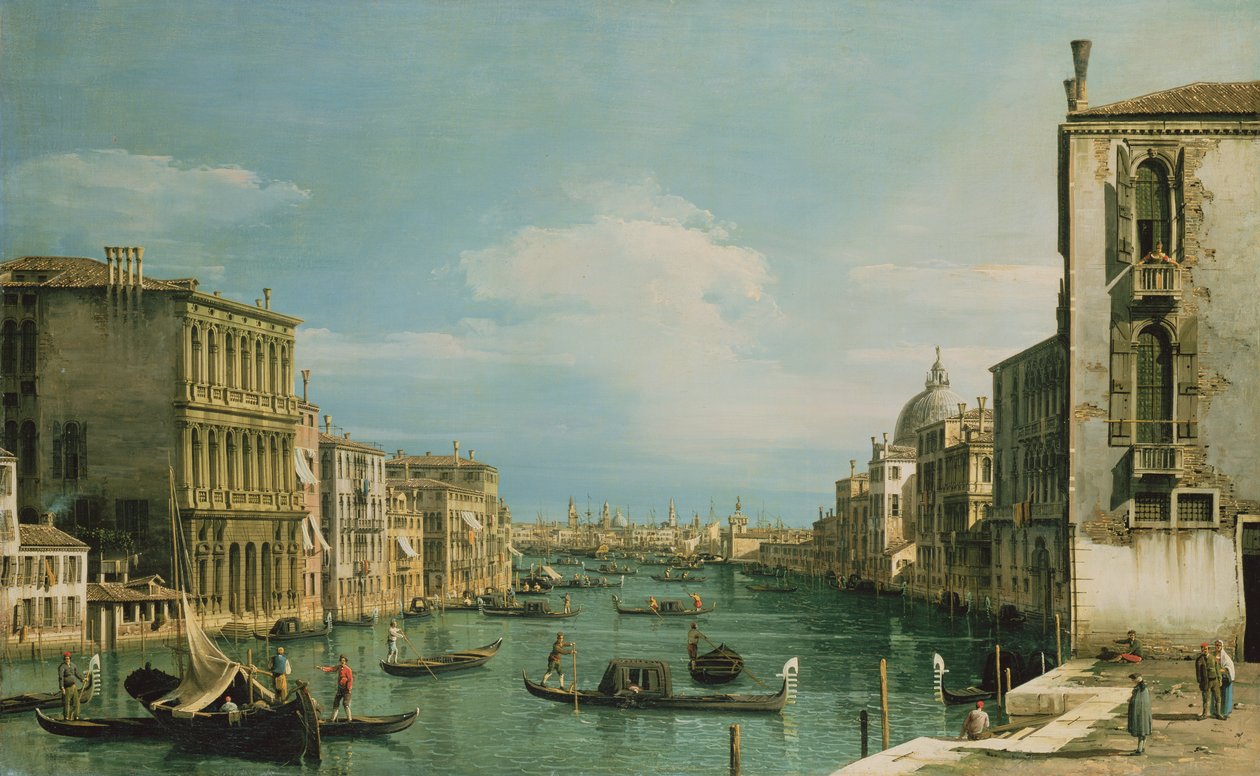 A Grand Canal Velence a Campo di San Vio-tól keletre néz alkotó: Giovanni Antonio Canal