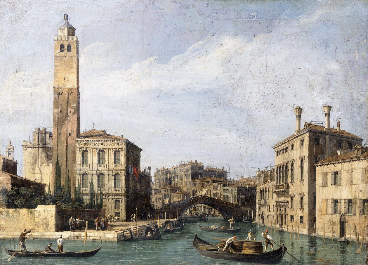 A Grand Canal a San Geremiaval, a Palazzo Labia és a Cannaregio bejárata, 1726-1730 alkotó: Giovanni Antonio Canal