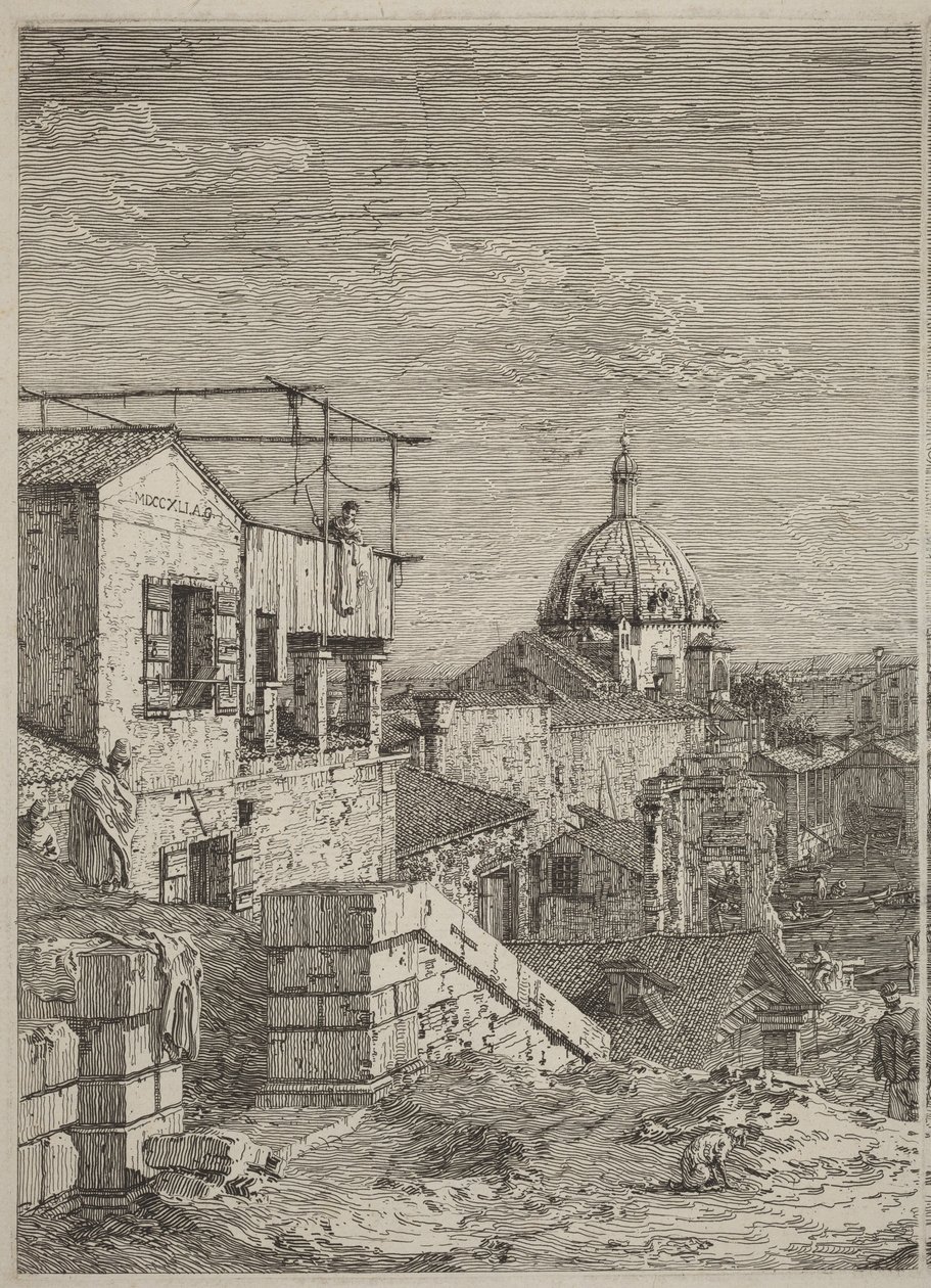 A feliratos ház [balra] alkotó: Canaletto