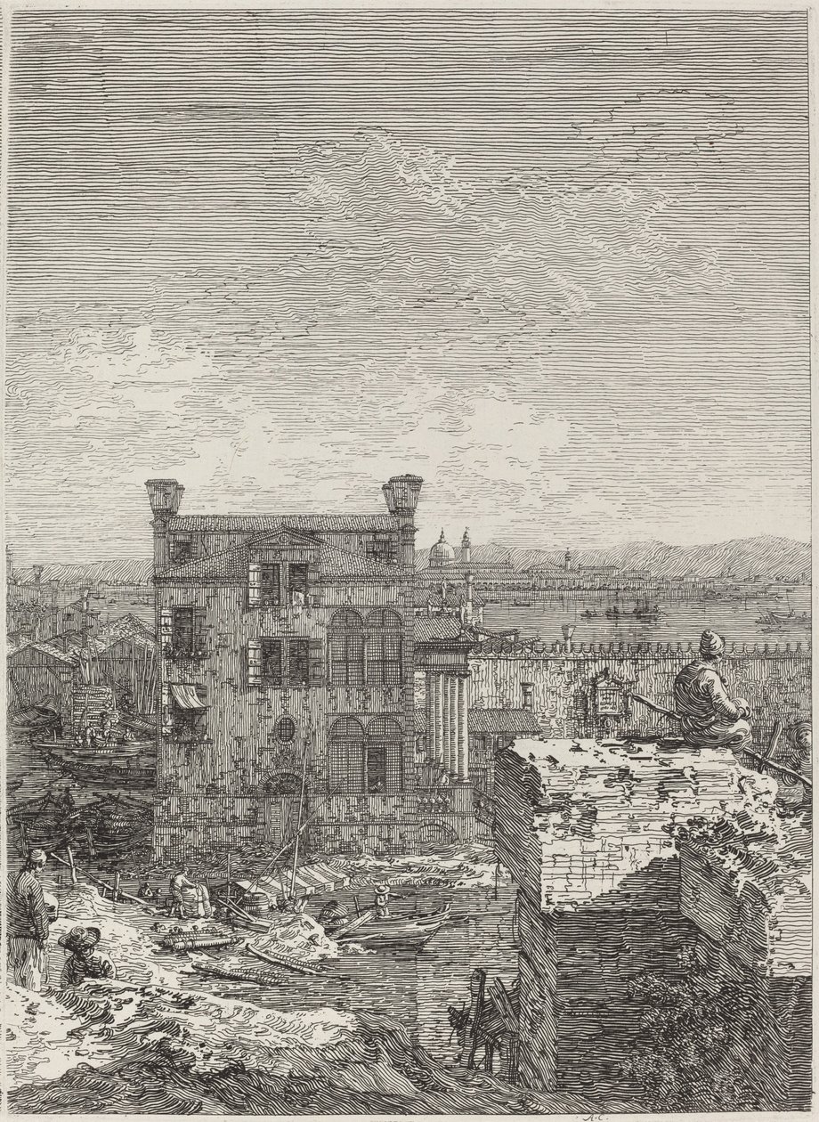 A ház perisztylával [jobbra] alkotó: Canaletto