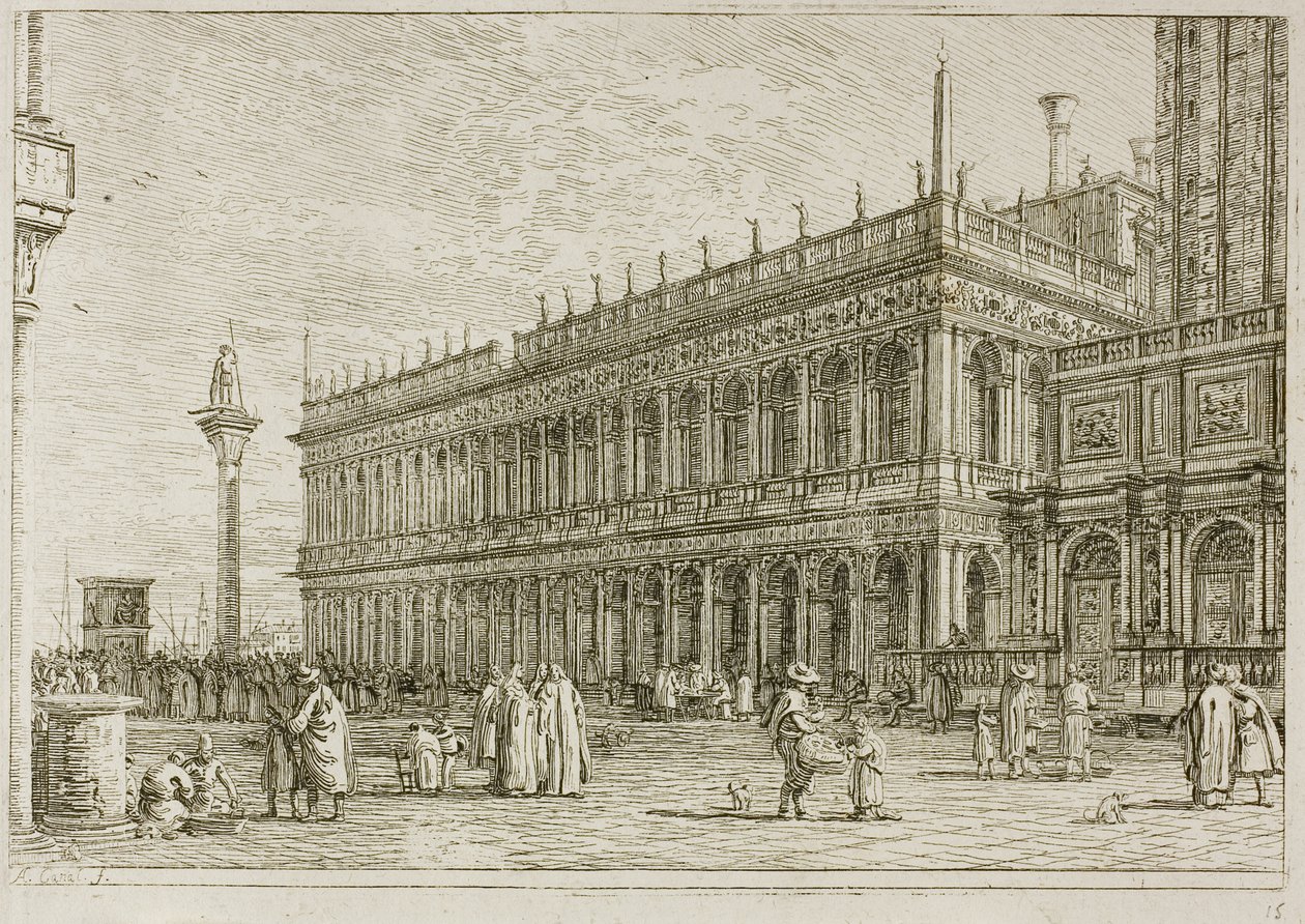 A könyvtár, Vedute alkotó: Canaletto