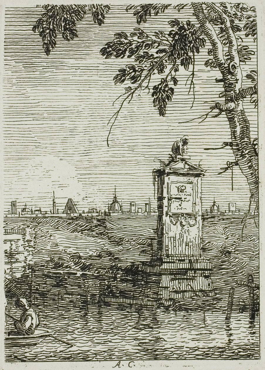 A kis emlékmű, Vedute-ból alkotó: Canaletto