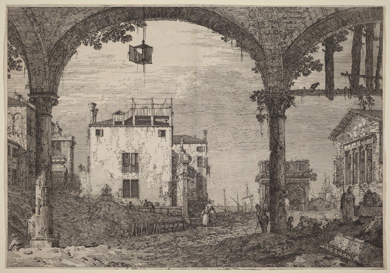 A lámpás portikusz alkotó: Canaletto