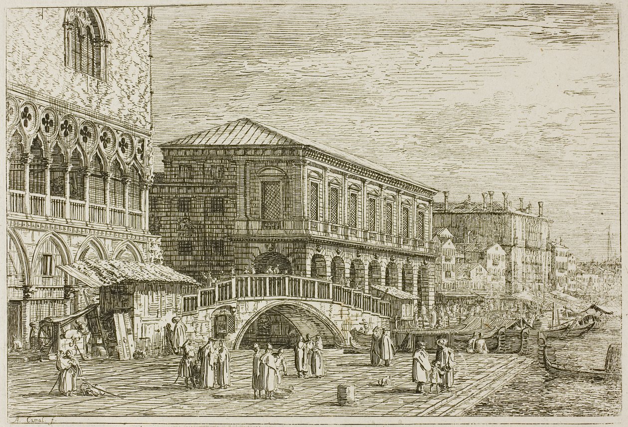A börtön, Vedute-ból alkotó: Canaletto
