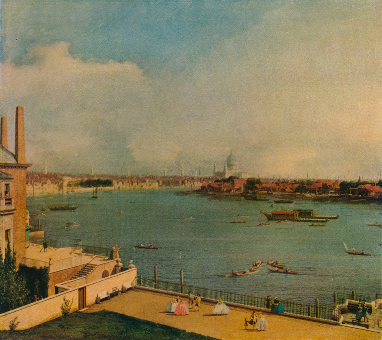 A Temze a Richmond House-ból, 1746 alkotó: Giovanni Antonio Canal
