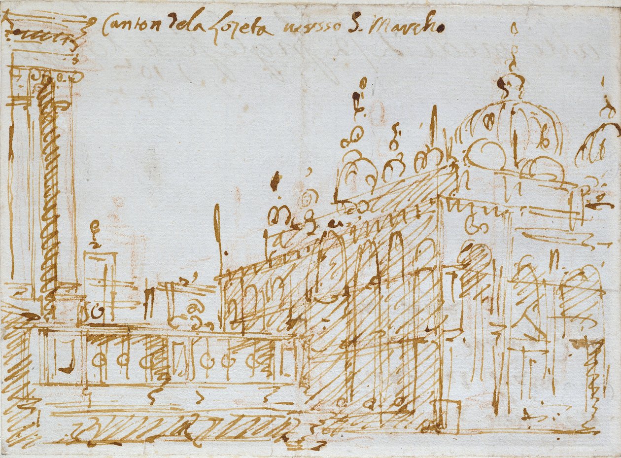 Velence: Szent Márk és a Loggetta, 18. század közepe alkotó: Canaletto