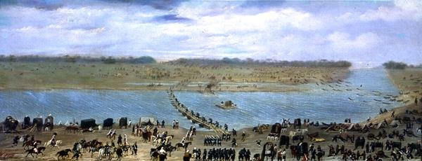 A Santa Lucia folyó kereszteződése, Uruguay alkotó: Candido Lopez