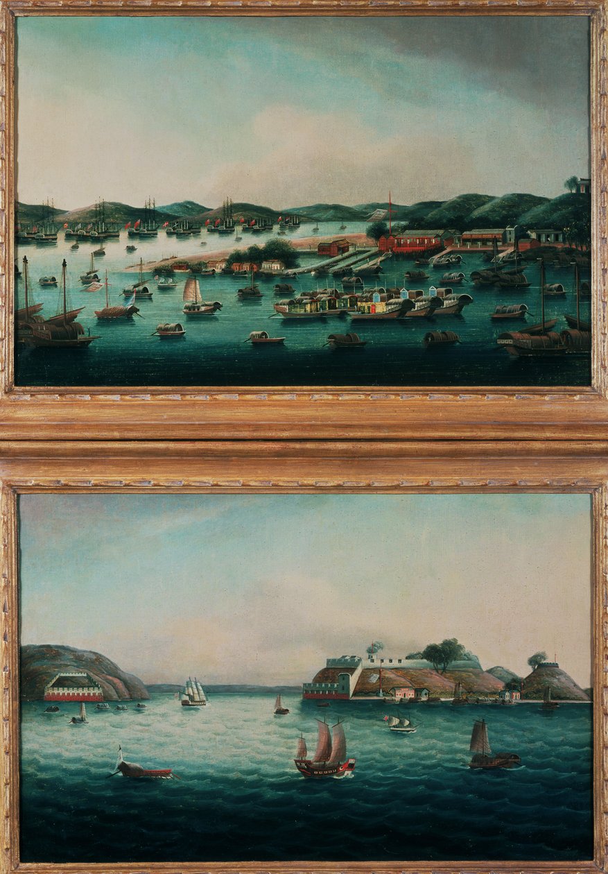 Hong Kong kikötője és a Tigrisszáj alkotó: Cantonese School