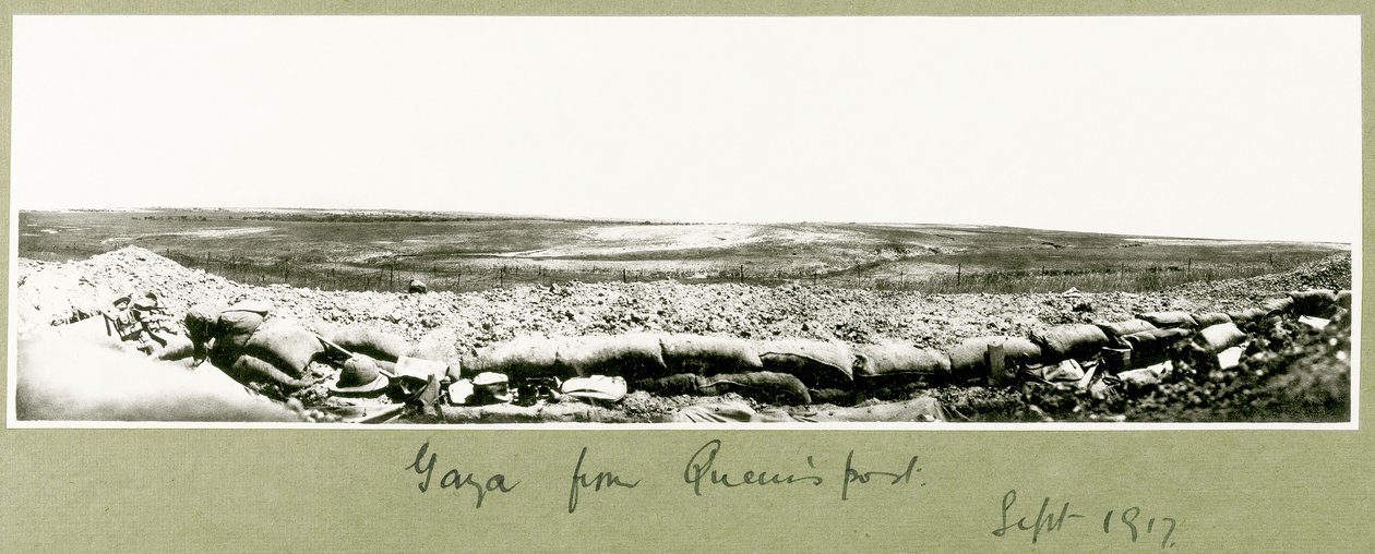 Gáza a királynő posztjáról, 1917. szeptember alkotó: Capt. Arthur Rhodes