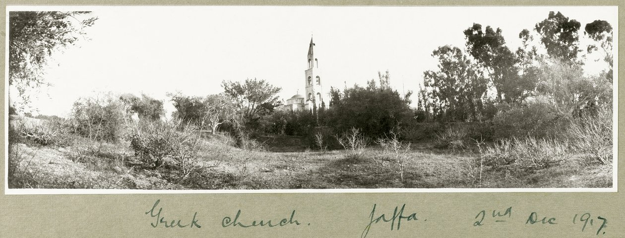 Görög templom, Jaffa, 1917. december 2 alkotó: Capt. Arthur Rhodes