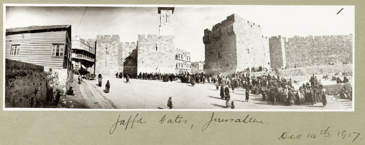 Jaffa Gates, Jeruzsálem, 1917. december 14 alkotó: Capt. Arthur Rhodes
