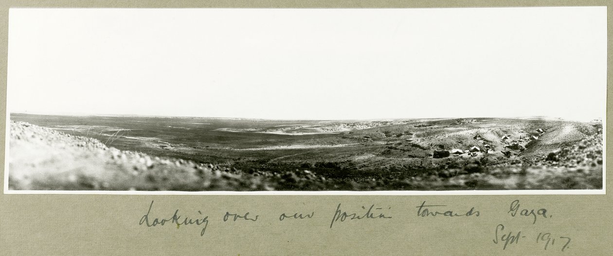 A Gáza felé néző pozíciónk, 1917. szeptember alkotó: Capt. Arthur Rhodes
