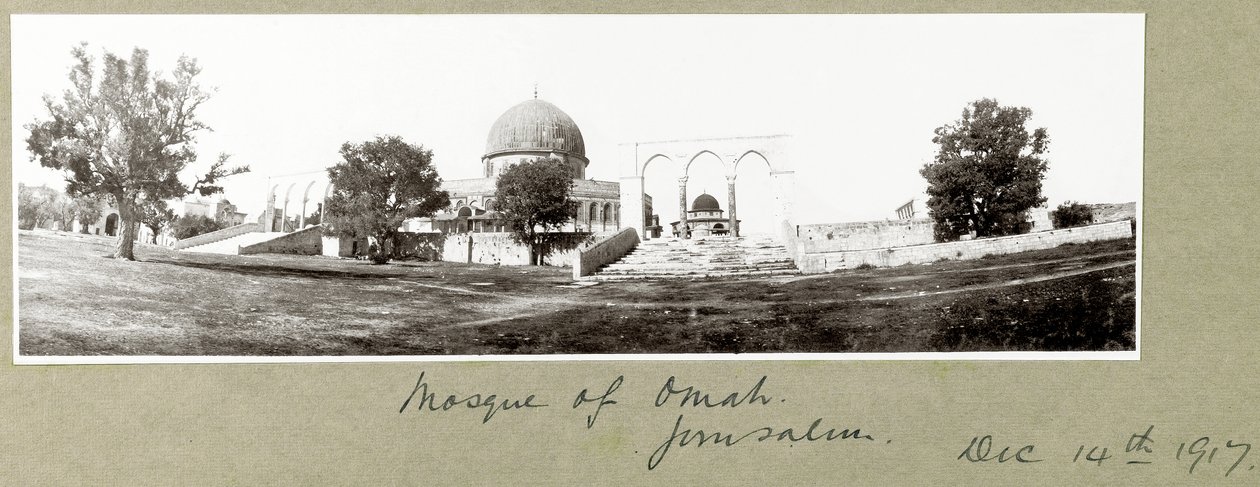 Omar mecset, Jeruzsálem, 1917. december 14 alkotó: Capt. Arthur Rhodes
