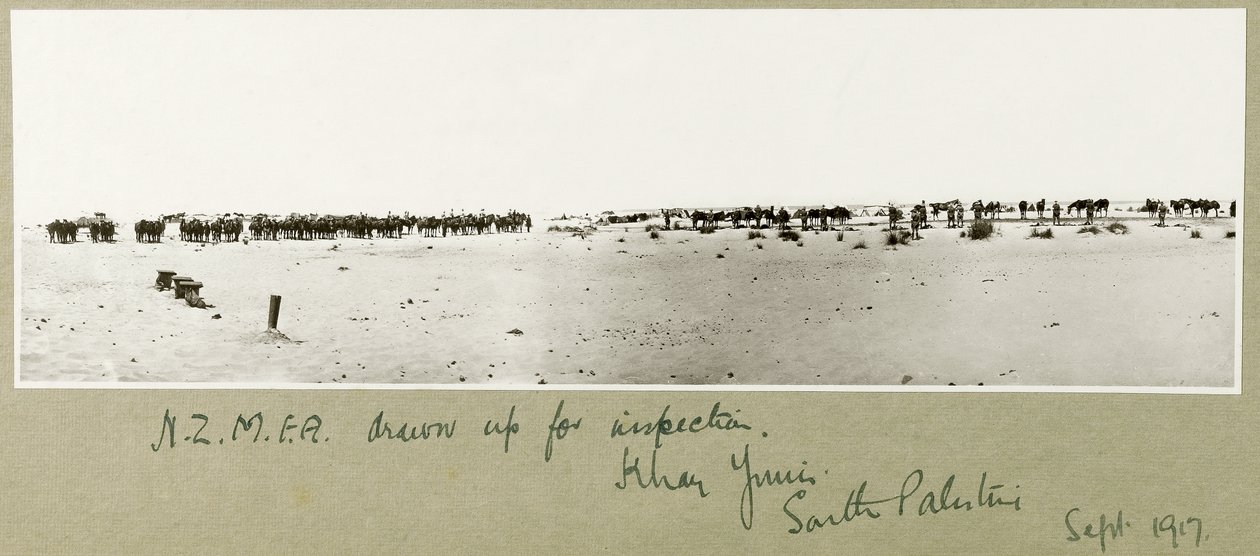 N.Z.M.F.A. ellenőrzésre készült, Yunis kán, 1917. szeptember alkotó: Capt. Arthur Rhodes