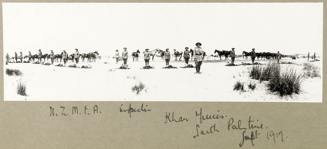 N.Z.M.F.A. ellenőrzés, Khan Yunis, 1917. szeptember alkotó: Capt. Arthur Rhodes