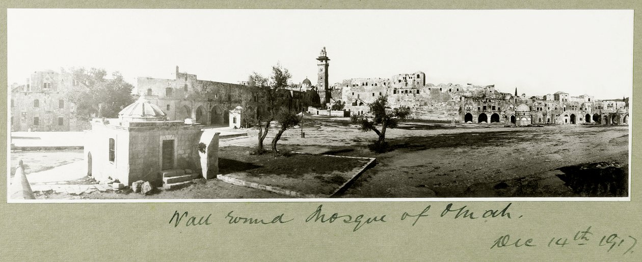Fal az Omah-mecset körül, 1917. december 14 alkotó: Capt. Arthur Rhodes