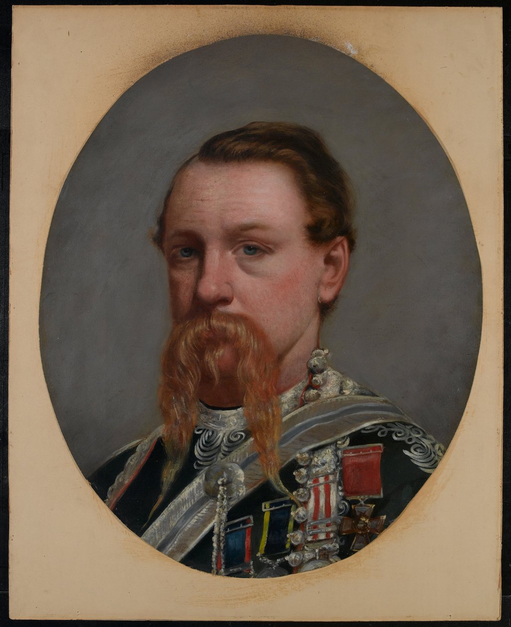 Frederick Robertson Aikman őrnagy, VC, 4. bengáli bennszülött gyalogság, 1860 körül alkotó: Capt. I.A. Goldingham