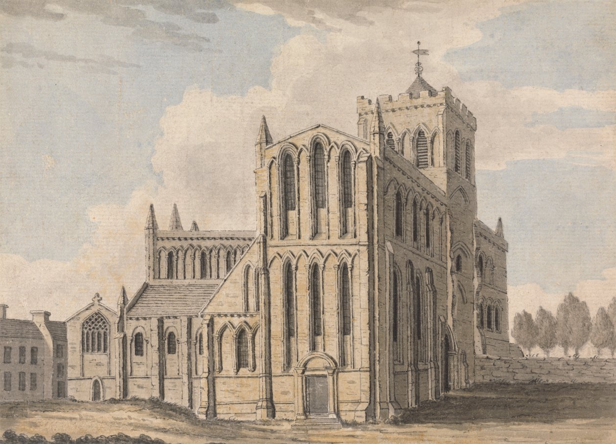 Northwest View Castle Church, Hexham, Northumberland alkotó: Capt. Francis Grose