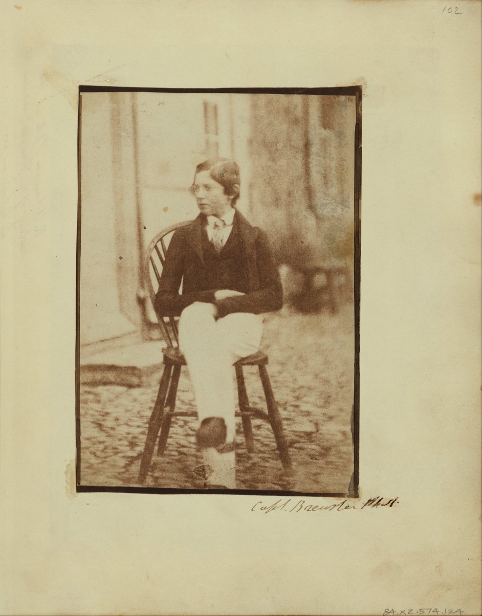 Egy fiatal fiú portréja alkotó: Capt. Henry Craigie Brewster