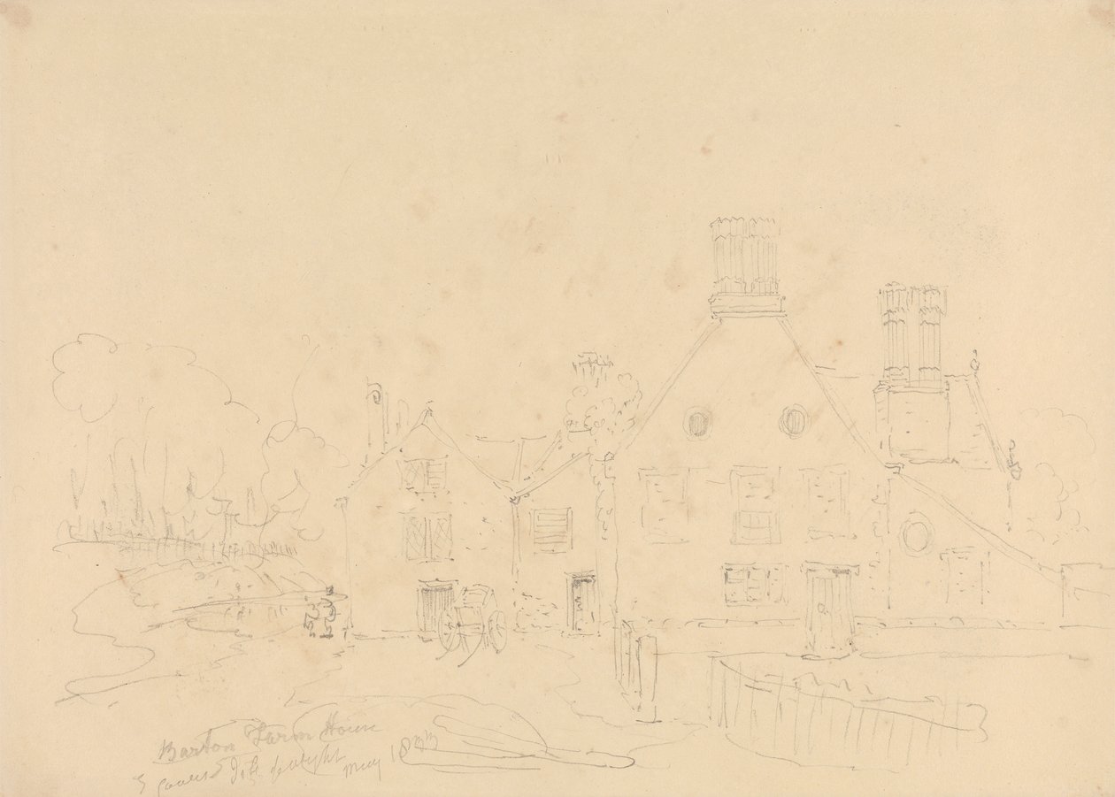 Barton Farm House, East Cowes, Wight-sziget, 1833. május alkotó: Capt. Thomas Hastings