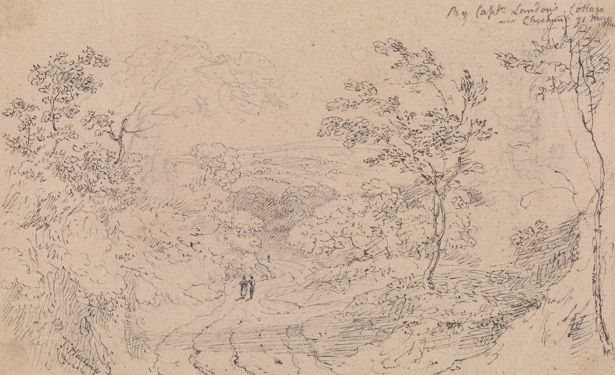 Landon kapitány kunyhójában Cheshunt közelében, 1814. május 21 alkotó: Capt. Thomas Hastings