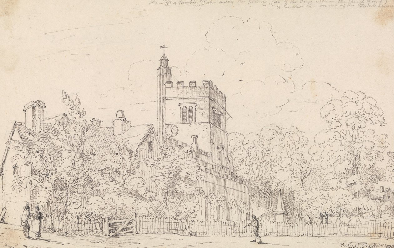 Cheshunt templom, 1814. május 23 alkotó: Capt. Thomas Hastings