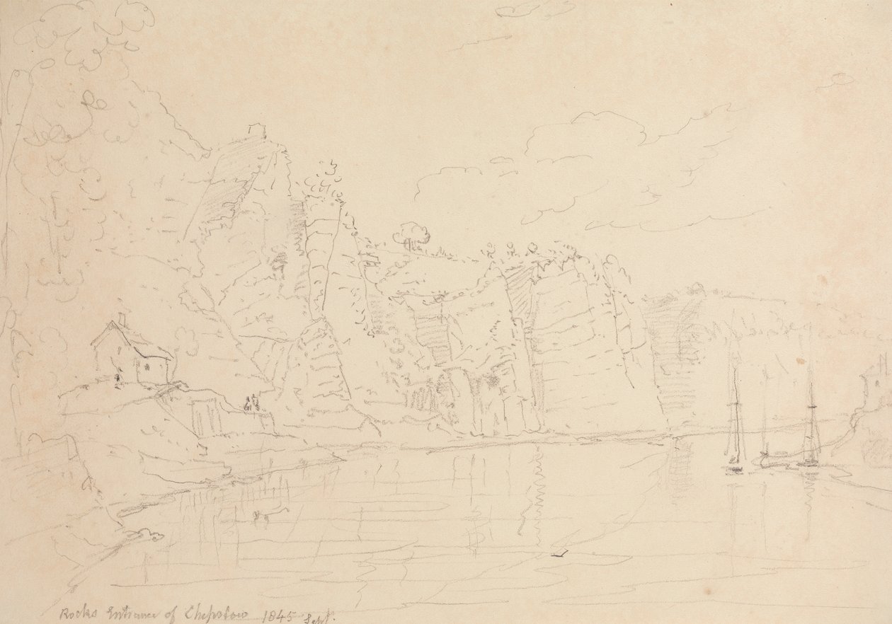 Chepstow bejárata, 1845. szeptember alkotó: Capt. Thomas Hastings