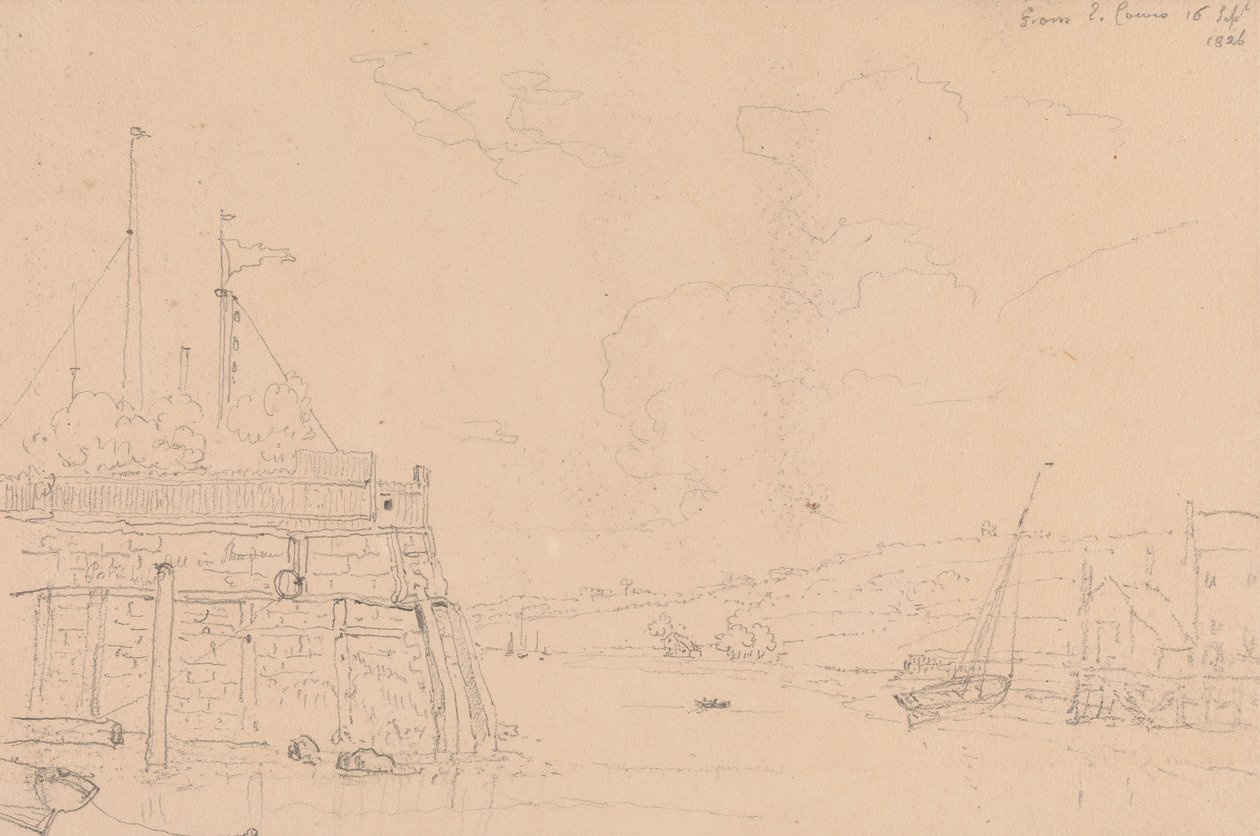 East Cowes-ból, 1826. szeptember 16 alkotó: Capt. Thomas Hastings