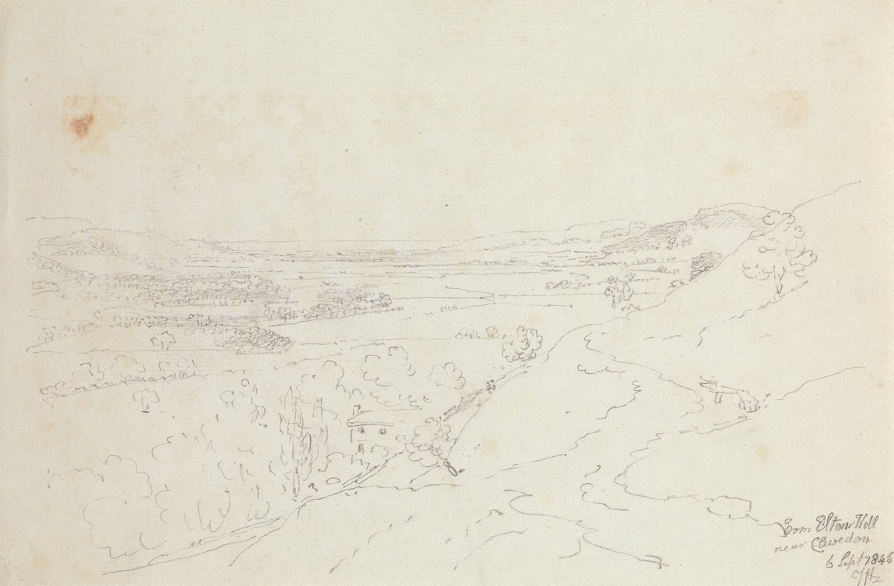 A Clevedon melletti Elton Hillről, 1845. szeptember 6 alkotó: Capt. Thomas Hastings