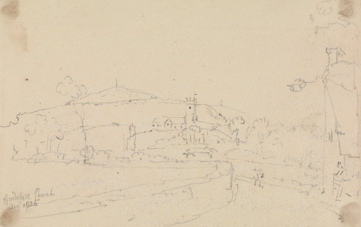 Godshill templom, 1826. augusztus alkotó: Capt. Thomas Hastings