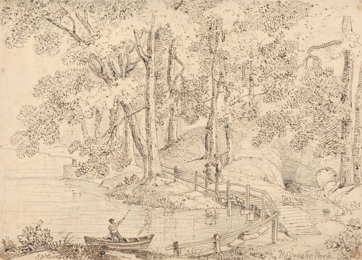 Az Ugbrooke Parkban, 1833. május alkotó: Capt. Thomas Hastings