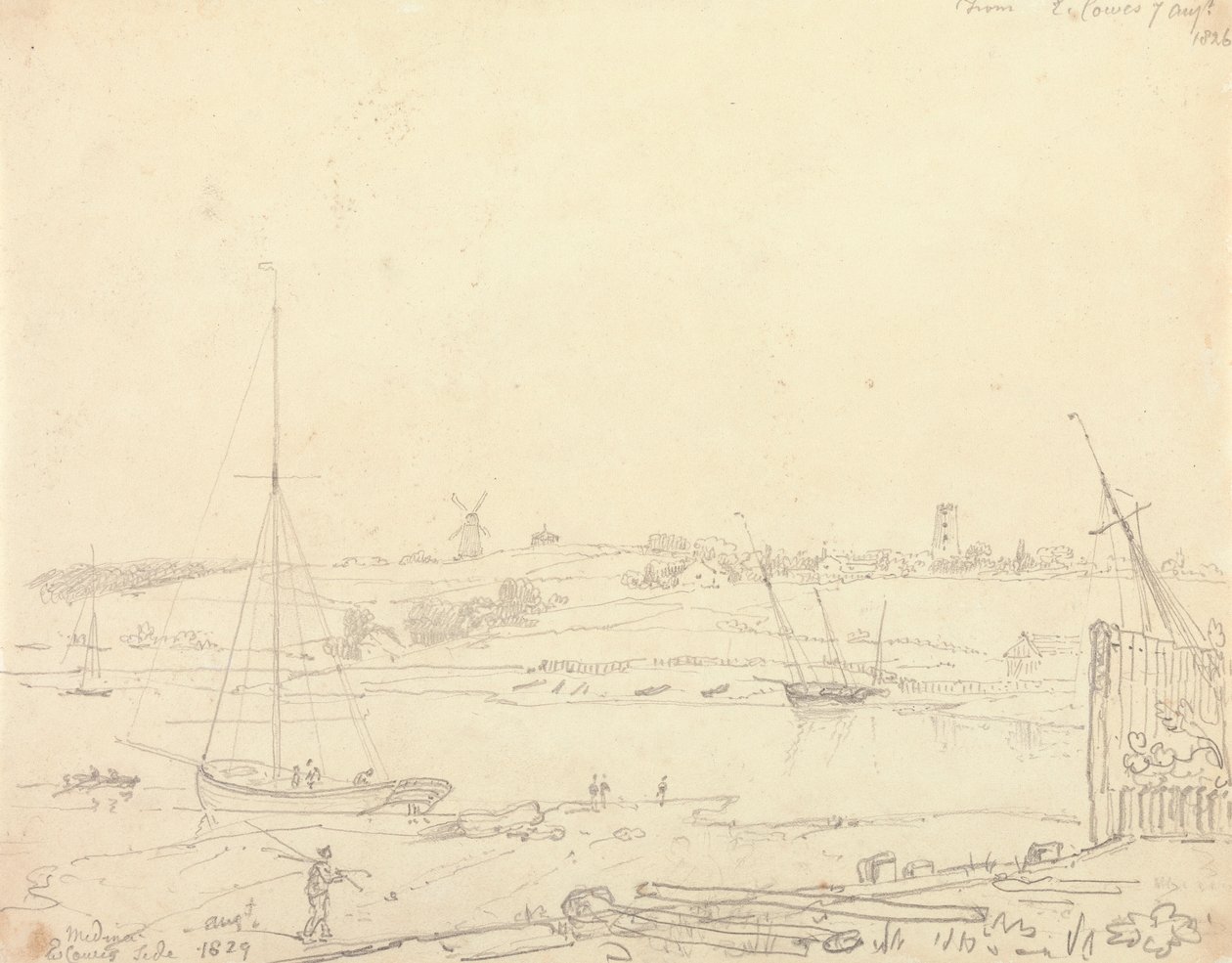 Medina, East Cowes Side, 1826. augusztus 7 alkotó: Capt. Thomas Hastings
