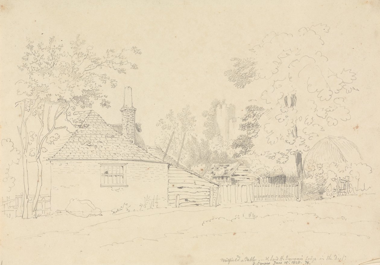 Milfield Stables, East Cowes, 1828. június 15 alkotó: Capt. Thomas Hastings