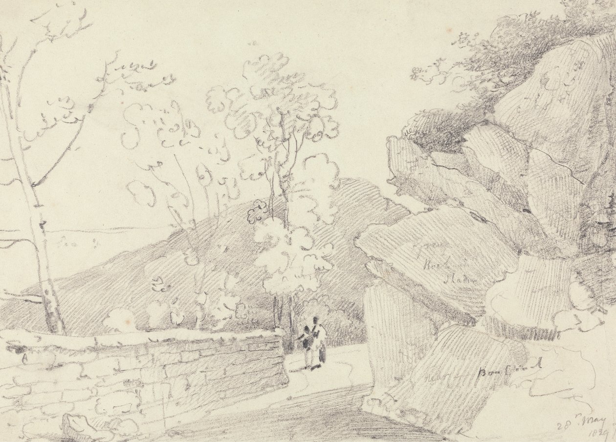 Bonchurch közelében, Wight-szigeten, 1829. május 28 alkotó: Capt. Thomas Hastings