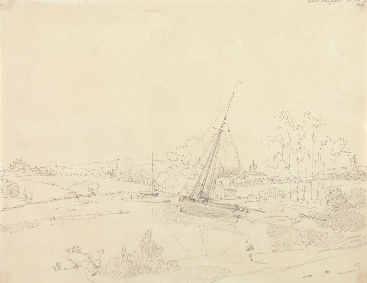 Newport közelében, 1826. július 30 alkotó: Capt. Thomas Hastings