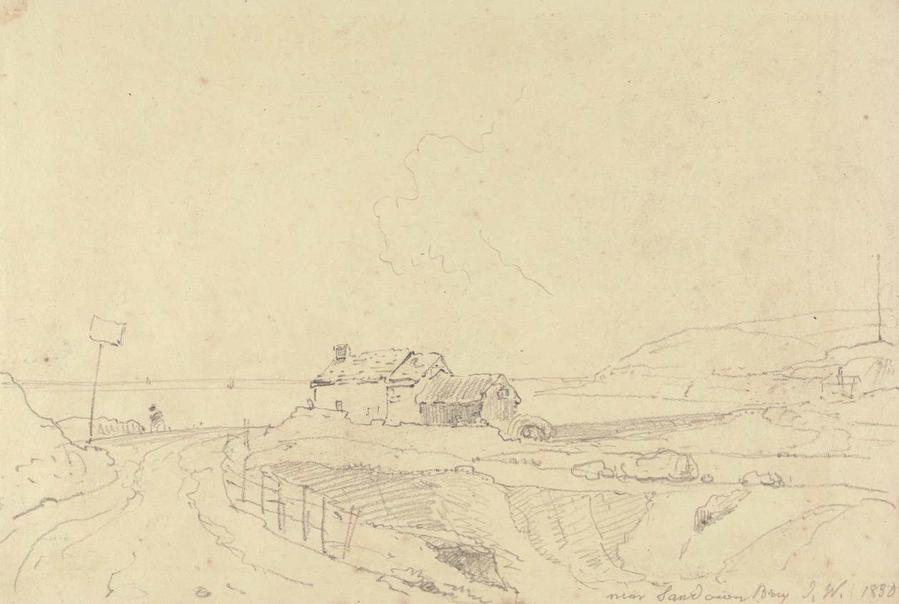 A Sandown-öböl közelében, Wight-szigeten alkotó: Capt. Thomas Hastings