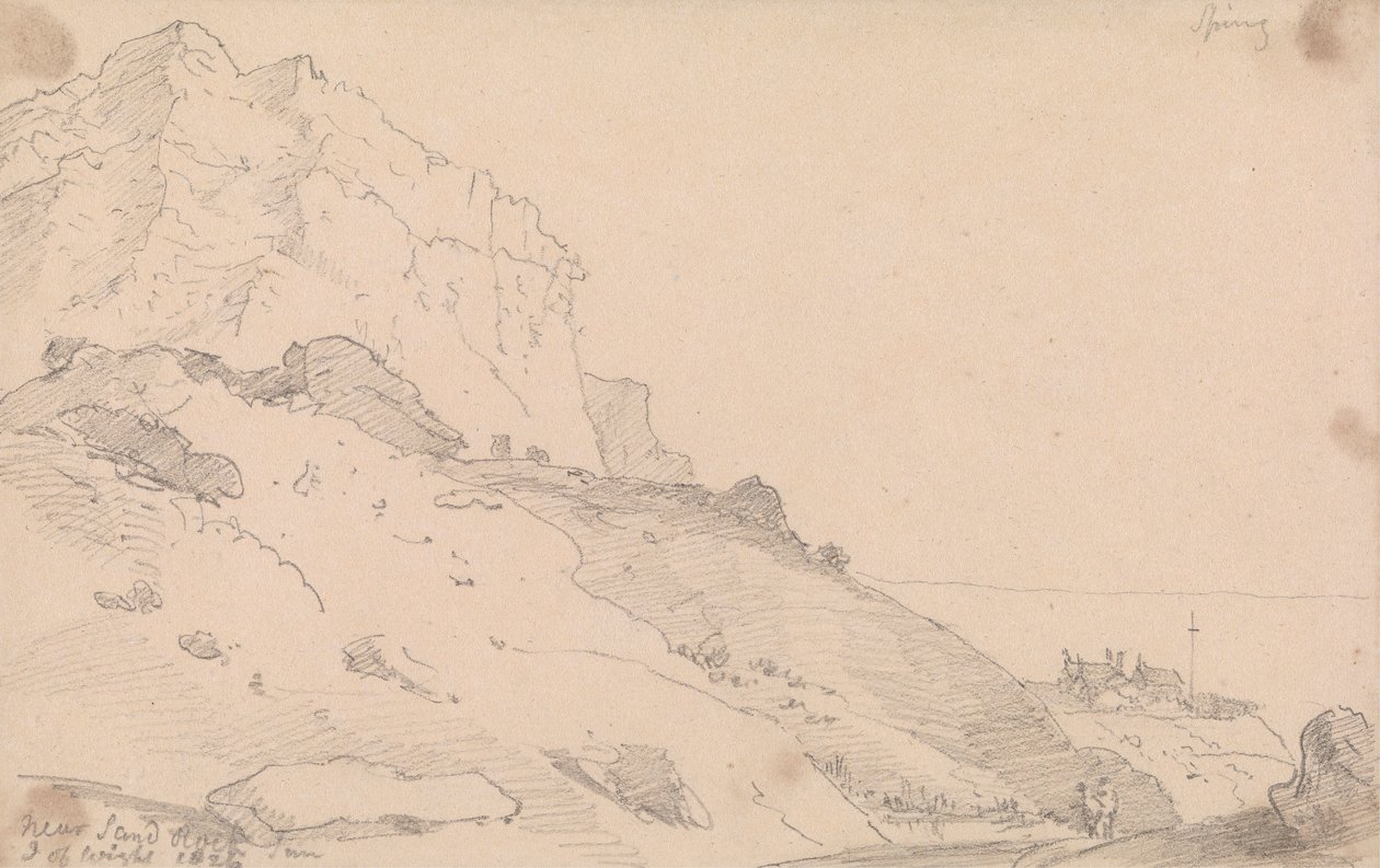 A Sandrock Inn közelében, Wight-szigeten alkotó: Capt. Thomas Hastings