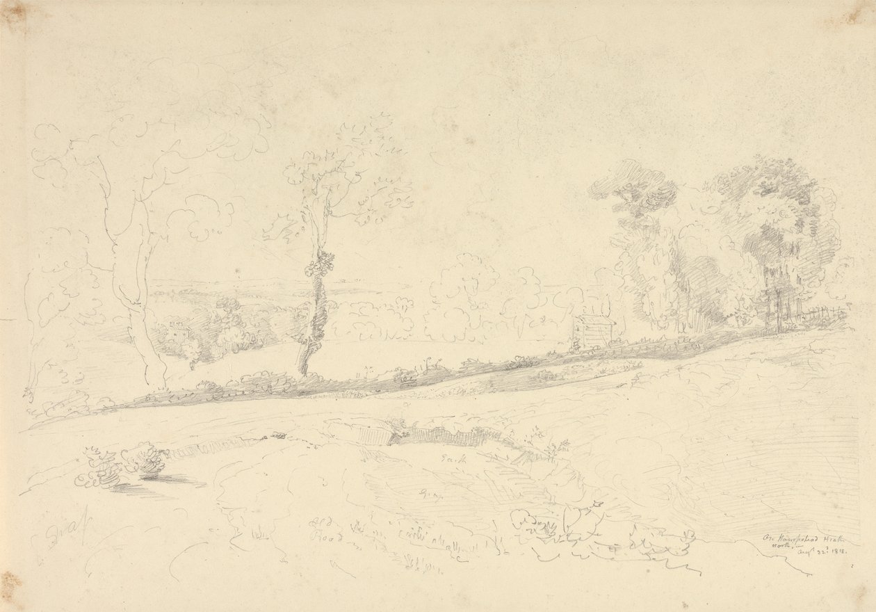 Hampstead Heath-en, 1818. augusztus 22-én alkotó: Capt. Thomas Hastings