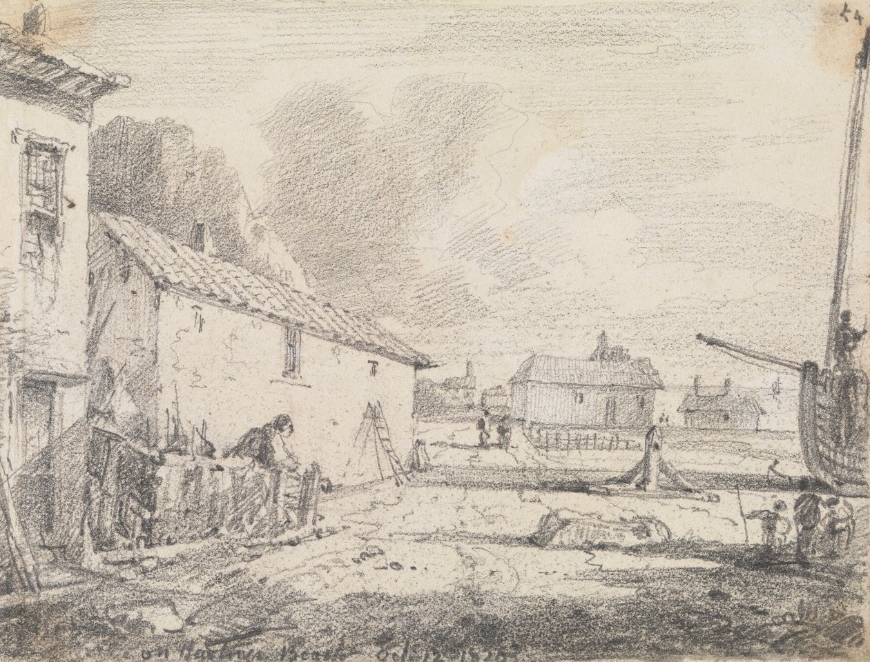 Hastings Beachen, 1820. október 12-én alkotó: Capt. Thomas Hastings