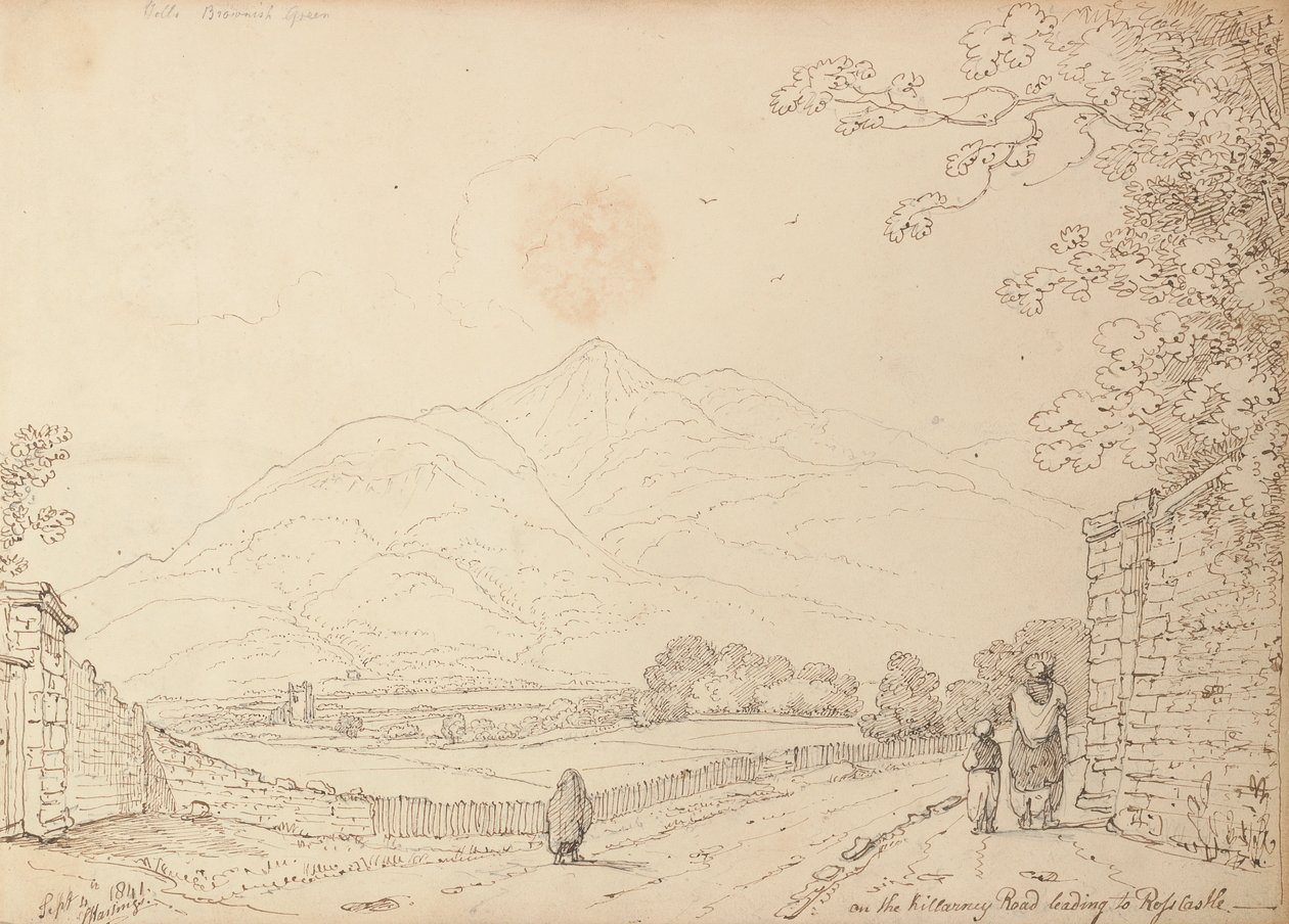 A Ross kastélyhoz vezető Killarney úton, 1841. szeptember 4 alkotó: Capt. Thomas Hastings