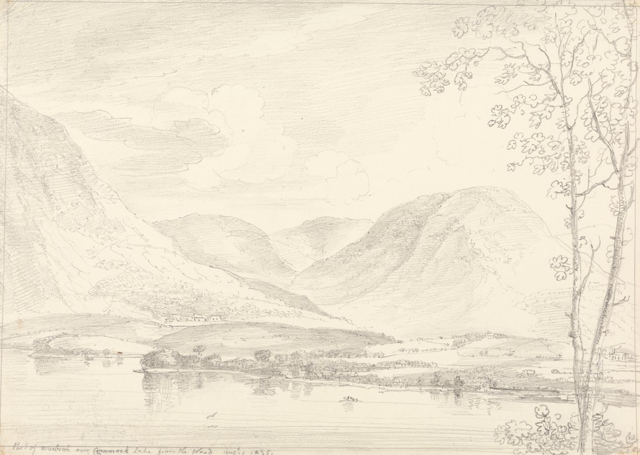 Mellbreak része a Crummock-tó felett, 1835. augusztus 1 alkotó: Capt. Thomas Hastings